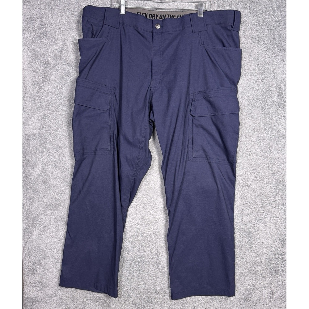 Duluth Trading Cargo Pants Mens 44x30 Blue Flex Dry On The Fly Outdoors Hiking